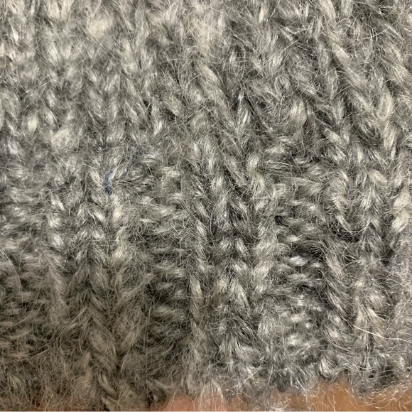 Free People Grey Wool blend Cardigan with Rose buttons Size Small - Picture 4 of 10